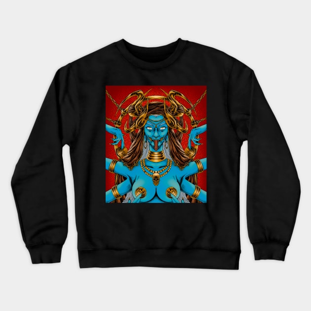 lady crypto Crewneck Sweatshirt by TOSSS LAB ILLUSTRATION